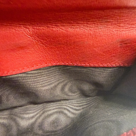 Gucci Red Leather Embossed Wristlet - Picture 7 of 7